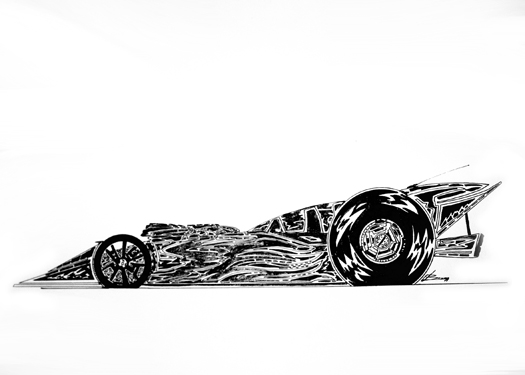 dragster encre de chine